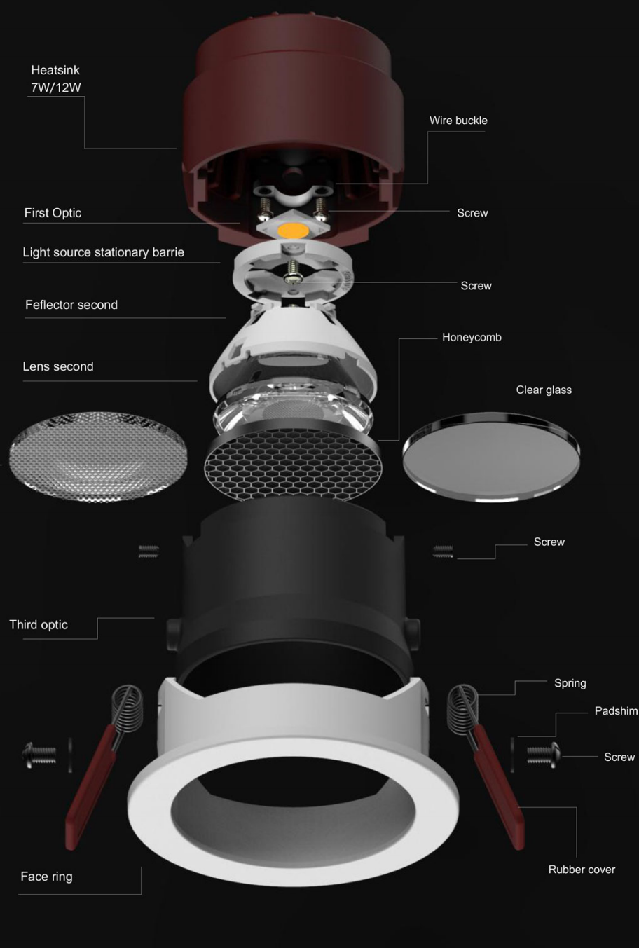 HGM 7-30W Munich series led down light