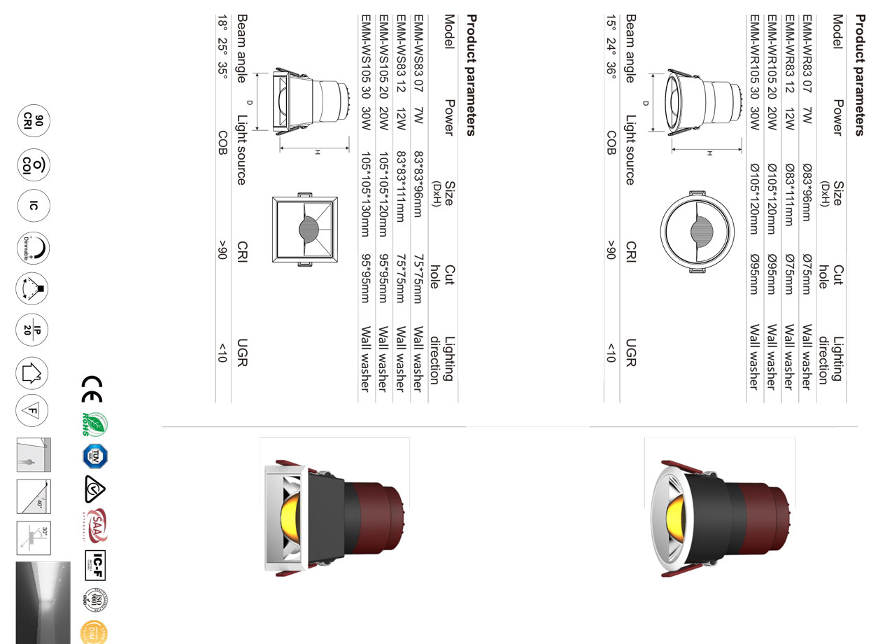 HGM-W7-30W Munich series led down light