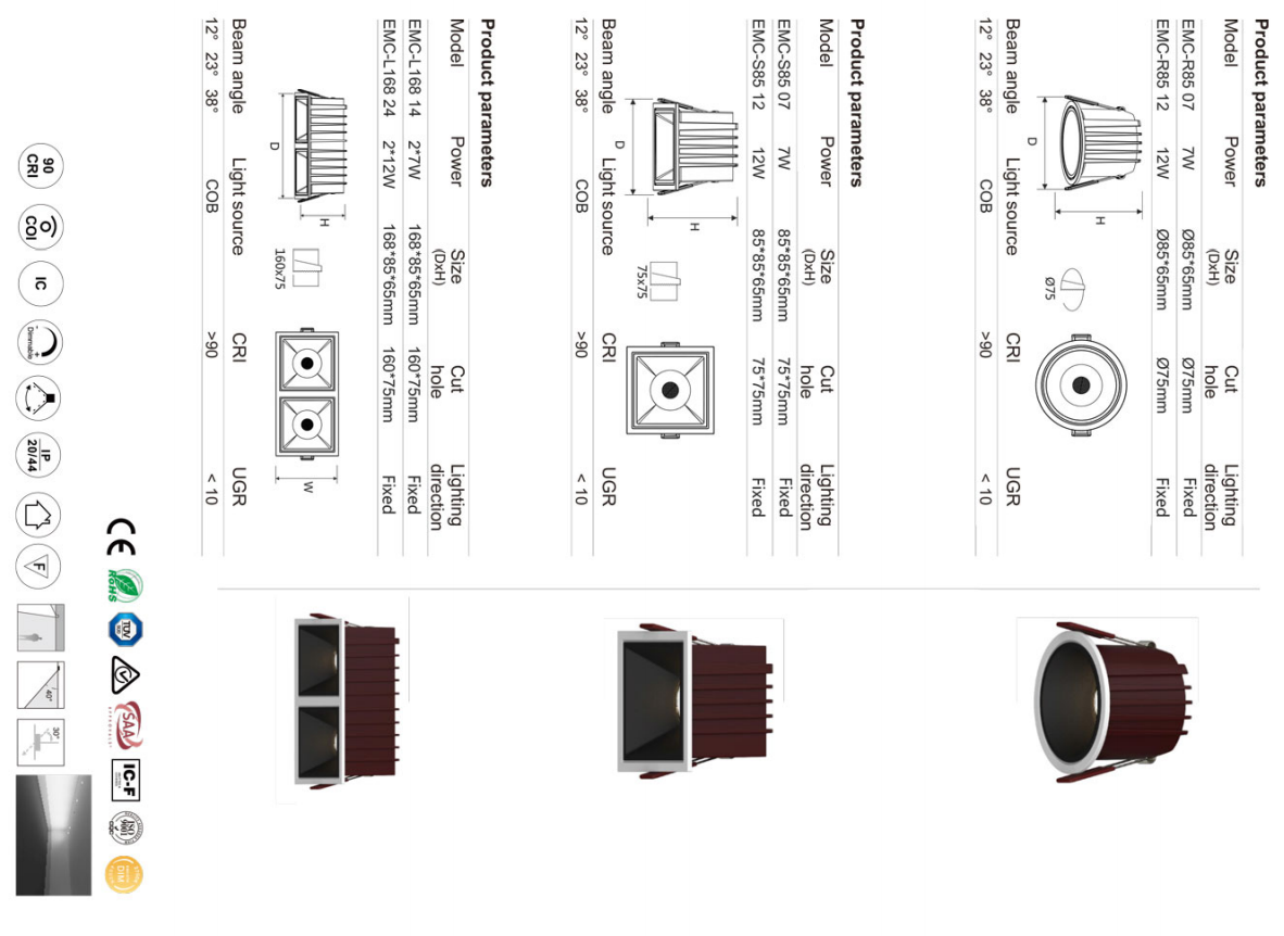 HG7-12W Munich series led down light