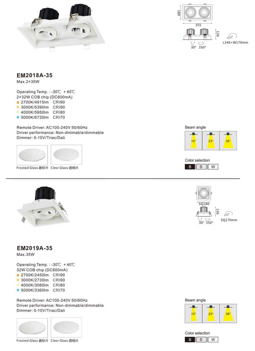 HG2018/19 Rome series led down light