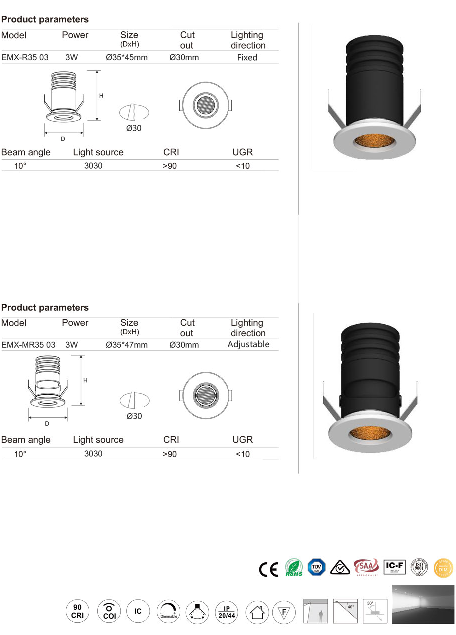 3W Rome series led down light