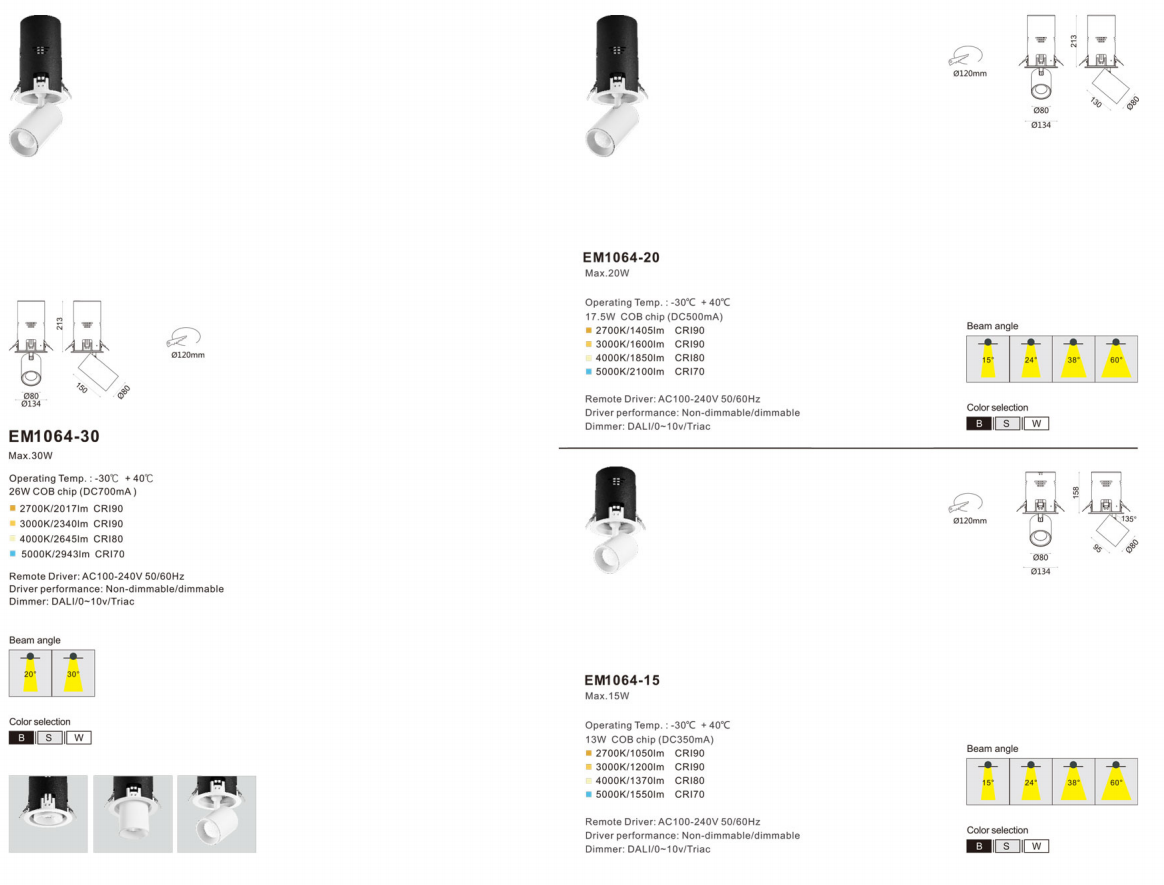 HG1064 Track series led down light