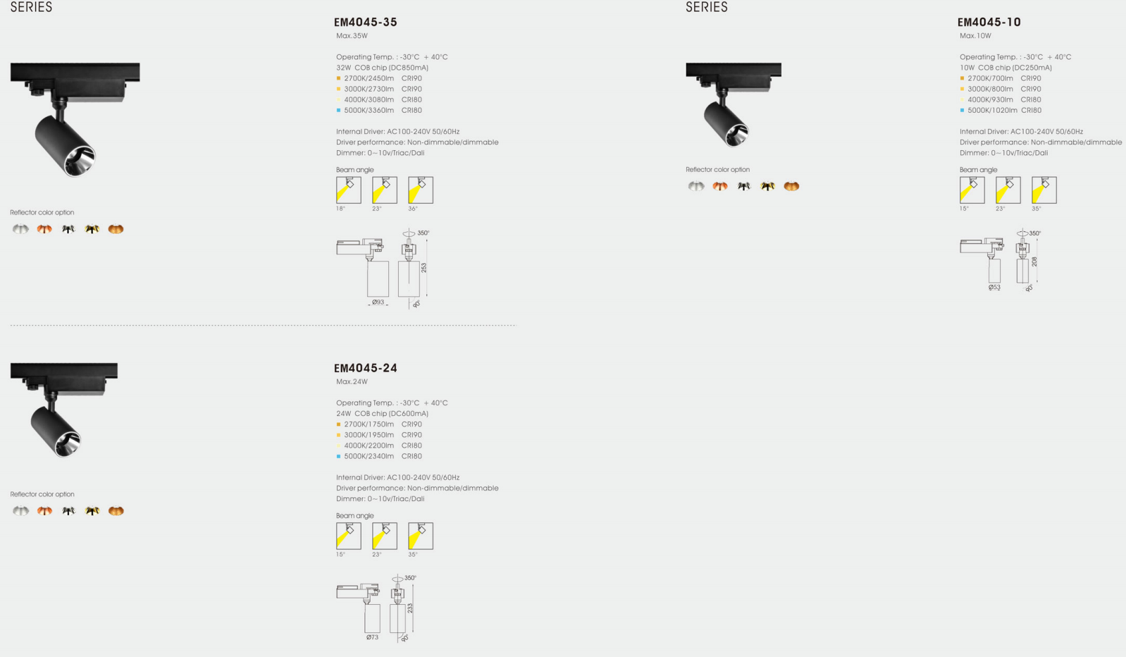 HG4045 Track series led track light